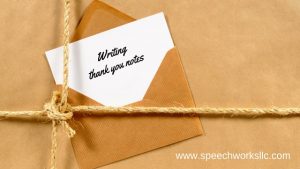 Writing thank you notes